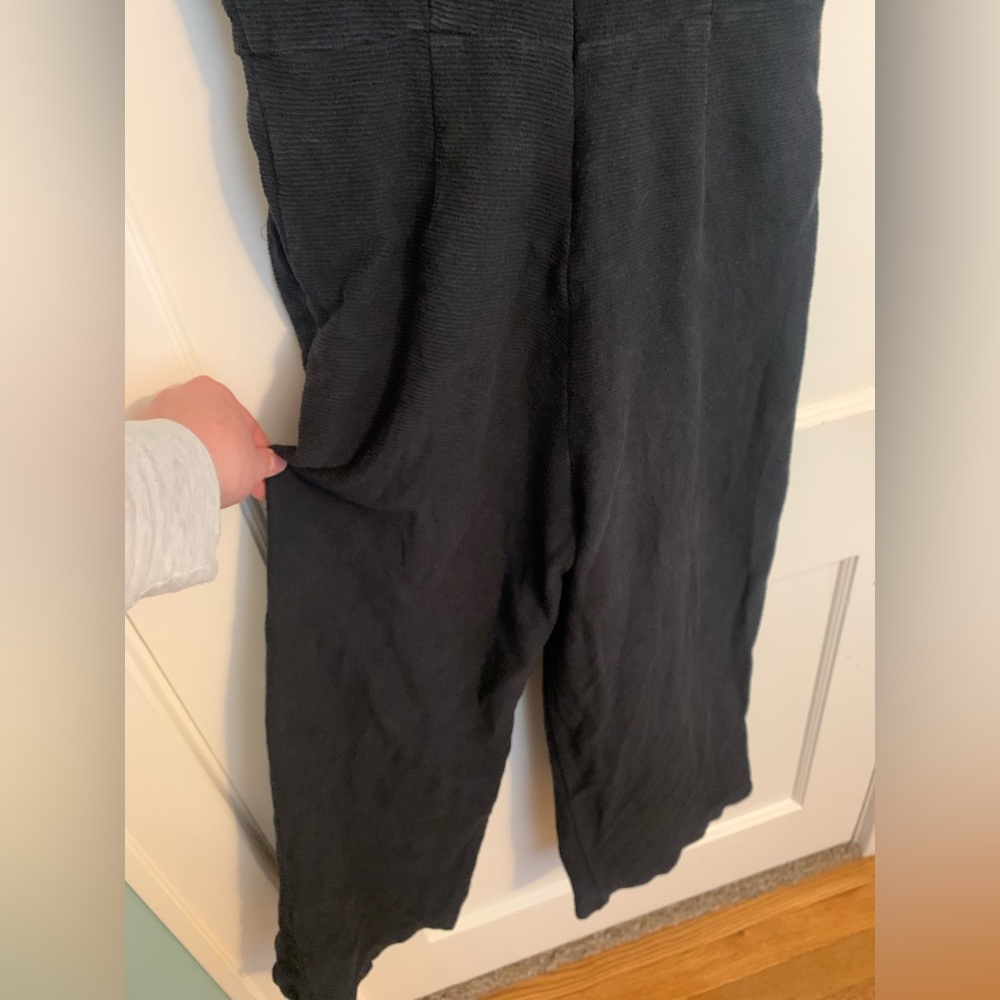Madewell Texture & Thread Black Wide-Leg Jumpsuit, Womens Size Small - Picture 10 of 13